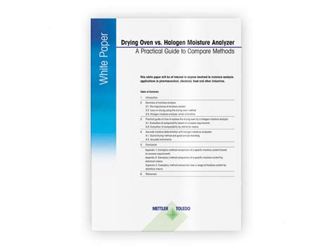 Drying Oven Method vs. Halogen Moisture Analyzer 